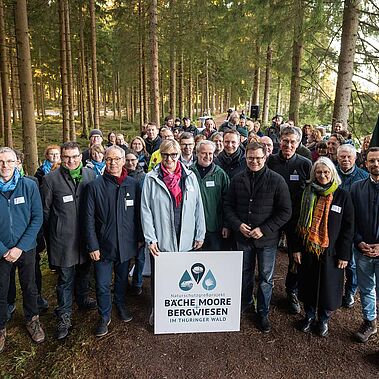 Auftaktveranstaltung zur Umsetzungsphase des Naturschutzgroßprojekts Bäche, Moore und Bergwiesen im Thüringer Wald.
