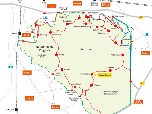 Wegekarte der Döberitzer Heide
